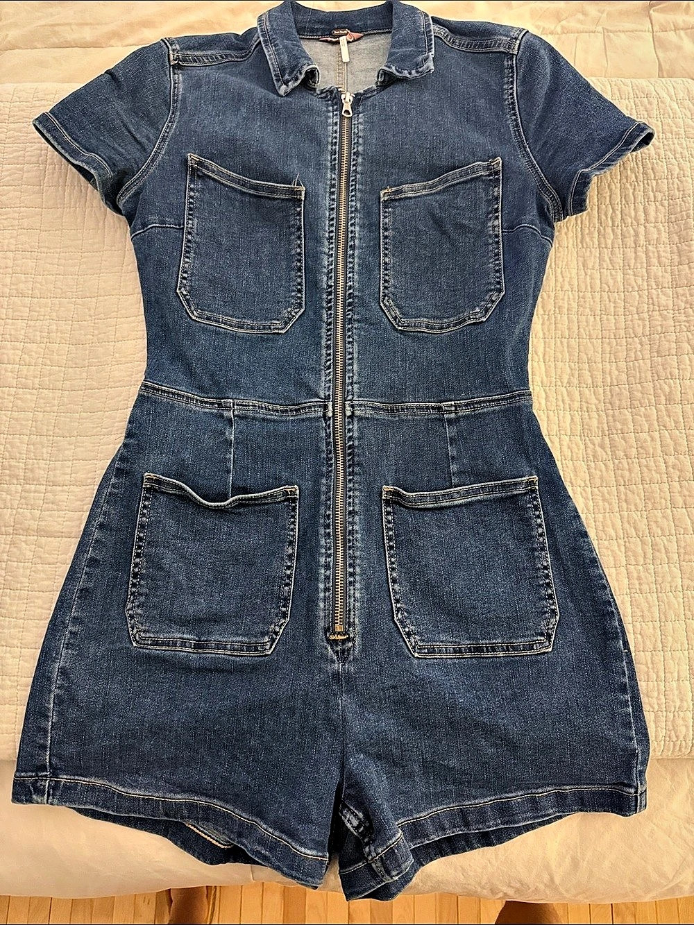 Free People Denim Romper Blue Size 8